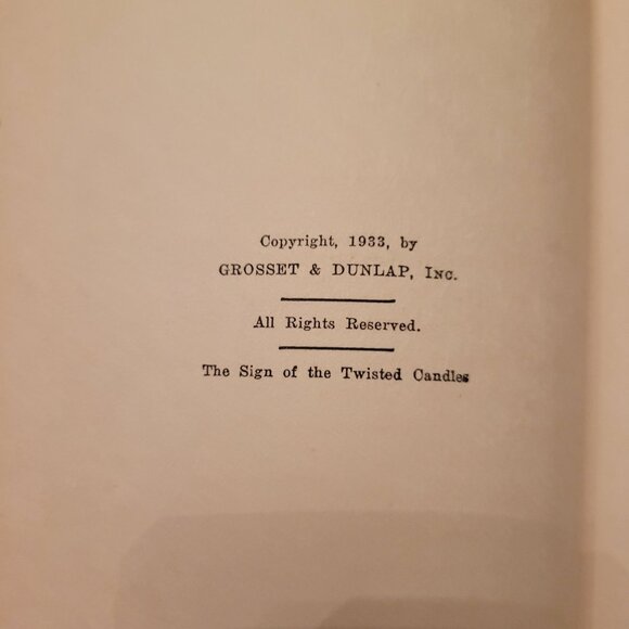 Sign Of The Twisted Candles Nancy Drew Mystery Book Carolyn Keene 1933 1st Ed - Picture 5 of 8